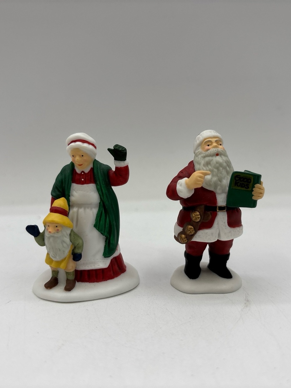 Department 56 1990 Vintage HVC North Pole Santa & Mrs Claus Set Of 2 56.56090